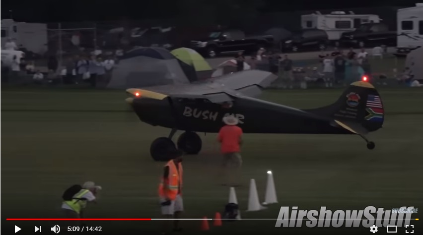 Bush Air C170B. Oshkosh STOL demo. ultralight runway