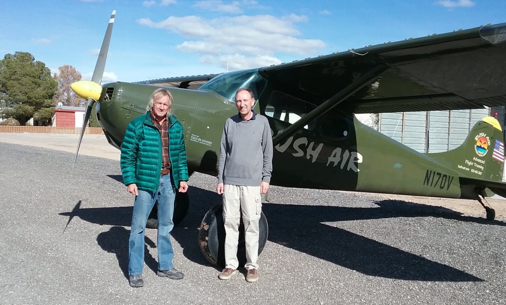 Bush Air - Advanced Bush and Mountain flying course. CC Pocock with Andreas Kjaer and the Bush Air C170B Bushplane trainer