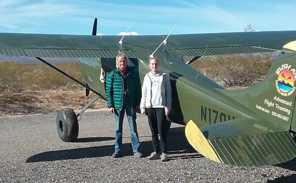 Bush Air - Advanced Bush and Mountain flying course. CC Pocock with Anna Kjaer and the Bush Air C170B Bushplane trainer
