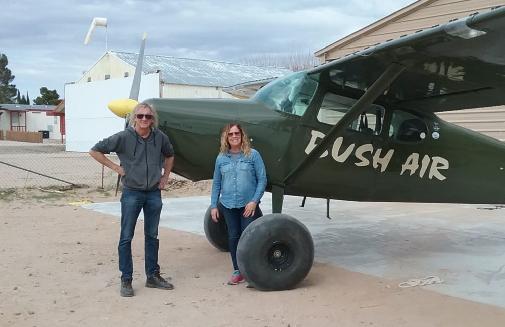 Bush Air - Advanced flying course. CC Pocock and Karen Cadzin.  Cessna 170B Bushplane