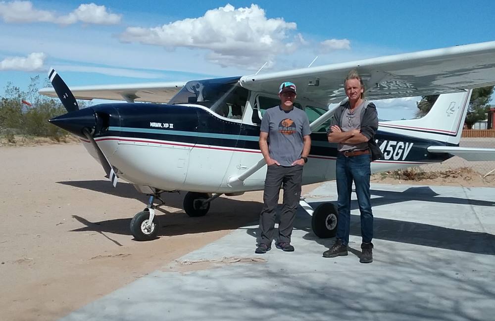 Bush Air - Advanced flying course. CC Pocock and Kyle Stone with his Cessna Hawk XP
