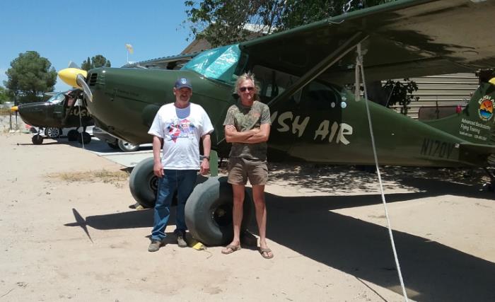 Bush Air - Advanced bush and mountain flying course. Steve Horychun and "CC" Milne Pocock. Bush Air Cessna C170B Bushplane